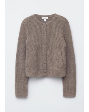 & Other Stories Rib-Knit Cardigan - Brown