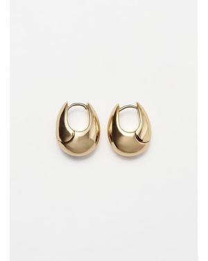 & Other Stories Oval Bell Hoops - White