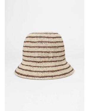 & Other Stories Woven Straw Bucket Hat - Natural