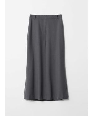 & Other Stories Flared Tailored Maxi Skirt - Gray