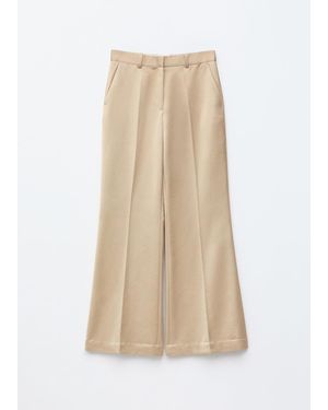 & Other Stories Flared Press-Crease Trousers - Natural