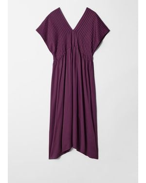 & Other Stories Pleated Dolman Midi Dress - Purple