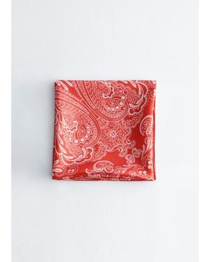 & Other Stories Paisley Silk Scarf - Red