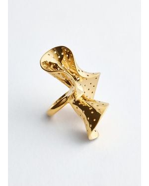 & Other Stories Sculptural Brass Ring - Metallic