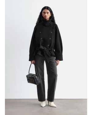 & Other Stories Belted Wool Jacket - Black