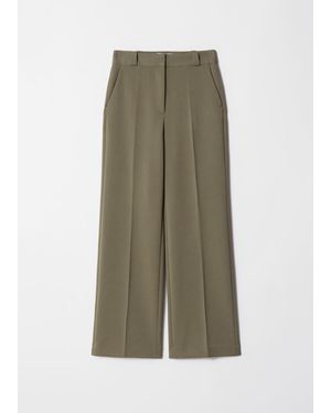 & Other Stories Wide Press-Crease Pants - Green