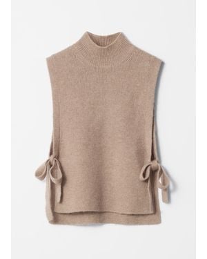 & Other Stories Wool Bib Collar - Natural
