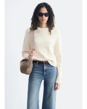 & Other Stories Wool-Cotton Bouclé Jumper - Blue