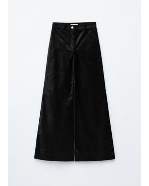 & Other Stories Flared Velvet Trousers - White