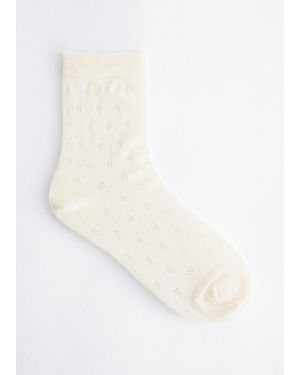 & Other Stories Sheer Pointelle Socks - White