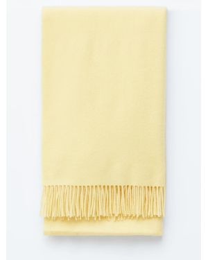 & Other Stories Fringed Wool Blanket Scarf - Yellow