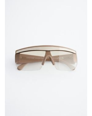 & Other Stories Shield Sunglasses - White