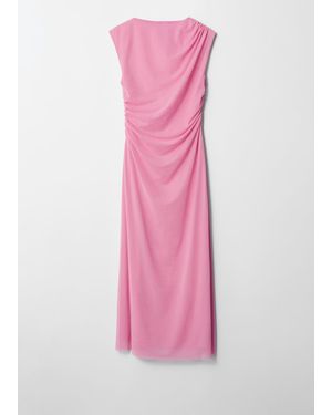 & Other Stories Draped Sleeveless Midi Dress - Pink