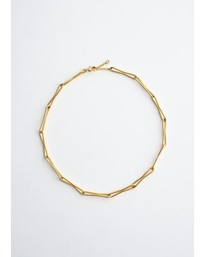 & Other Stories Polished Brass Chain Necklace - White