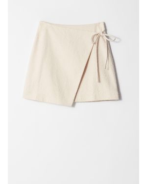 & Other Stories Wrap Mini Skirt - Natural