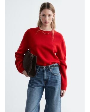 & Other Stories Cashmere-Blend Jumper - Red