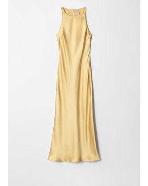 & Other Stories Sleeveless Satin Midi Dress - Metallic