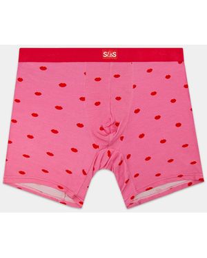 Stripe & Stare Boxer - Pink