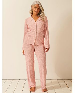 Stripe & Stare Long Pyjama Set - Natural