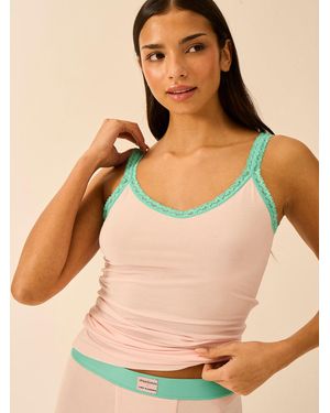 Stripe & Stare Lace Cami - Natural