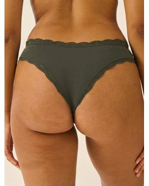Stripe & Stare Brazilian Knicker - Brown