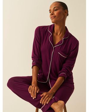 Stripe & Stare Long Pyjama Set - Red