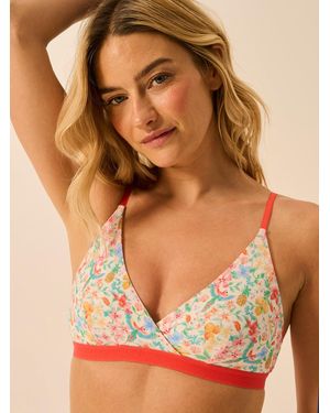 Stripe & Stare Crossover Bra - Multicolour