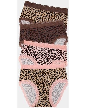Stripe & Stare High Rise Knicker Four Pack - Multicolour