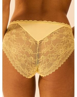 Stripe & Stare Eco Lace High Rise Knicker - Yellow