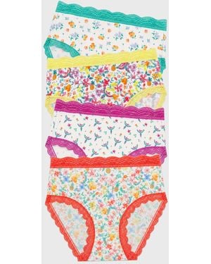 Stripe & Stare High Rise Knicker Four Pack - Grey