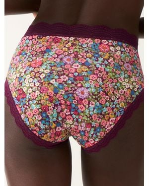 Stripe & Stare High Rise Knicker - Red