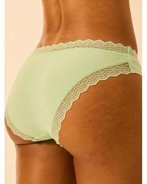 Stripe & Stare Zigzag Lace Original Knicker - Green