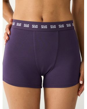 Stripe & Stare Boxer - Purple