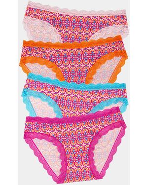 Stripe & Stare The Original Knicker Four Pack - Pink