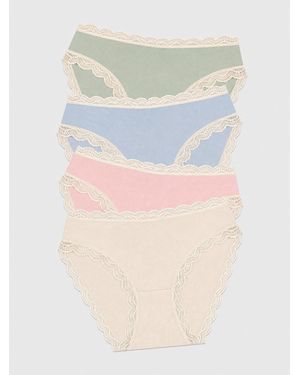 Stripe & Stare Mid Rise High Leg Knicker Four Pack - Multicolour