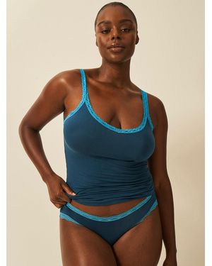 Stripe & Stare Midnight Neon Blue Lace Cami
