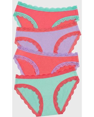 Stripe & Stare The Original Knicker Four Pack - Pink