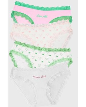 Stripe & Stare The Original Knicker Four Pack - Blue