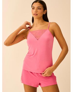 Stripe & Stare Eco Lace Cami - Pink