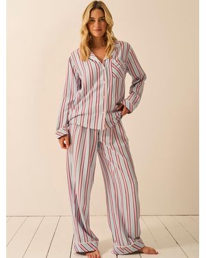 Stripe & Stare Soft Brushed Woven Pyjama Bottoms - Natural