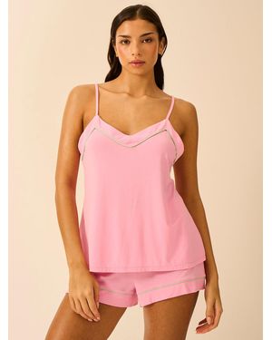 Stripe & Stare Cami & Short Pyjama Set - Pink