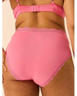 Stripe & Stare High Rise Knicker - Pink