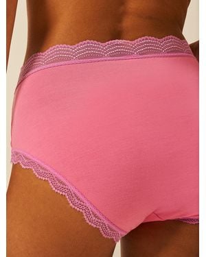 Stripe & Stare High Rise Knicker - Pink