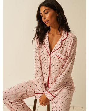 Stripe & Stare Long Pyjama Set - Natural