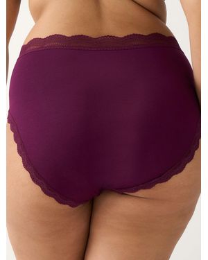 Stripe & Stare High Rise Knicker - Purple