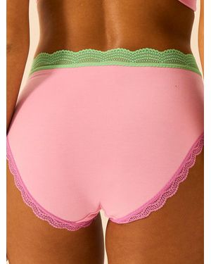 Stripe & Stare High Rise Knicker - Pink