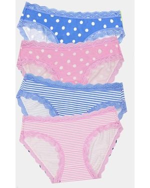 Stripe & Stare The Original Knicker Four Pack - Pink
