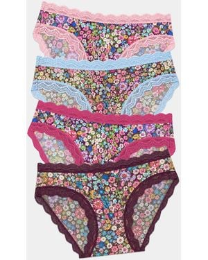 Stripe & Stare The Original Knicker Four Pack - Pink