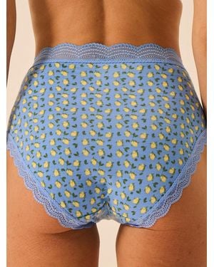 Stripe & Stare High Rise Knicker - Blue