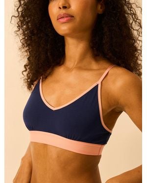 Stripe & Stare T-Shirt Bra - Blue